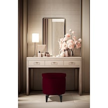 Gazzini Furniture Rio Retro Ayaklı Sandıklı Silindir Dekoratif Puf - Bordo