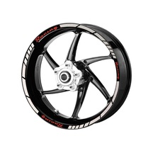 Deeb Motosiklet Jant Şeridi Racing Beyaz Kırmızı Model X N11.30023