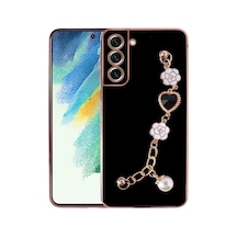 Zore Galaxy S21 Fe Uyumlu El Tutamaçlı Kamera Korumalı Ogaa Taka Silikon Kılıf-siyah