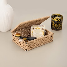 Living Dekoratif Saklama Kutusu - Kahverengi - 5x15x20 Cm Çok Renkli
