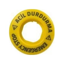 Emas BET60LED1 Aksesuar 24V AC/DC Sürekli Yanar (EMERGENCY-ACİL DURDURMA) Baskılı LED'li Etiket
