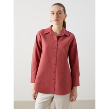 Lcwaıkıkı Classic Mercan Poplin Kadın Gömlek Tunik