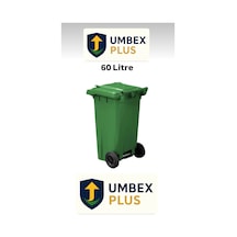 Umbex Plastik Çöp Konteyneri 60 Litre Plastik Konteyner - A Isıya Karşı Dayanıklı Malzeme Yeşil