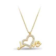 Çgk Çiğdem Gürel Kuyumculuk Love Altın Kolye Zk0241 Sarı