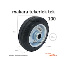 100 Lük Yük Arabası Makara Teker Dolgu Lastik Sehpa Tezgah Tekerl