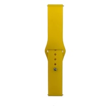 Huawei Gt2 42mm Band Serisi 20mm Klasik Kordon Silikon Strap Kayış-sarı
