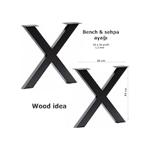 wood idea Metal Sehpa Ayakları Retro Model Ayak Ev Ofis Dekoratif