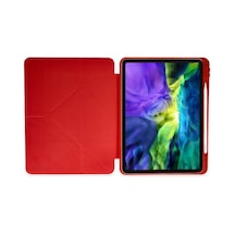 İpad Pro 12.9 2021 Kılıf Kalemlikli Mars Tablet Kılıfı - Kırmızı Diğer