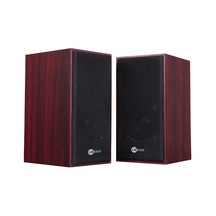 Lecoo   Ds105 6w Ahşap Gövdeli Masaüstü Stereo Hoparlör - Usb + 3.5mm Jack Girişli Pc Hoparlörü