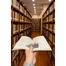 Kitap Ayracı - Sayfa Tutucu - Tek El Kitap Okuma Aparatı Kedi