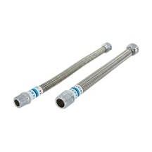 Gassa Çelik Su Bağlantısı 3/4-3/4 Nipelli 50cm Gri