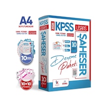 2026 KPSS GYGK ŞAHESER Türkiye Geneli Kurumsal 10lu Dijital Çözümlü Paket Deneme