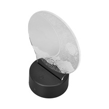 Goldenqian 3d Işık, Çevre Dostu Ay Akrilik Doğum Günü Hediyesi Için Office Için Canlı Led Gece Lambası Hqua38 Siyah