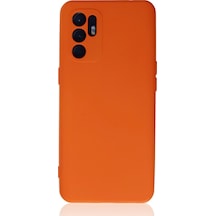 Newface - 92 - Oppo Reno 6 Kılıf Nano İçi Kadife Silikon - Aconcept - - Turuncu