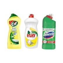 Fairy Bulaşık Deterjanı 675 ML + Cif Krem 700 ML + Domestos 810 G