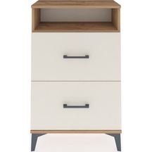 Arges Komodin Tek Raflı 2 Çekmeceli 60x30x96 Çam-aytaşı Çam
