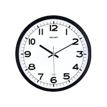 Ayrex Galaxy Duvar Saati, Siyah Sessiz Akar Makine, Mineral Cam, Abs Çerçeve, 286mm Çap, Ofis Ve Ev İçin Diğer