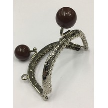 Karantuhafiye Çanta Ve Cüzdan Klipsi 10 Cm Incili Model Gümüş Kahve İnci Gümüş Kahve İnci Çok Renkli