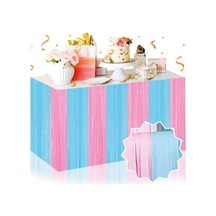 Cinsiyet Partisi Dekoratif Pembe Mavi Renk Masa Püskülü 240x75 Cm