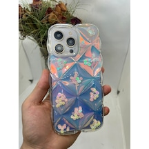 Apple Uyumlu iPhone 15 Pro Max Hologram Puffer Kılıf Cd
