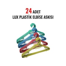 24 Adet Plastik Elbise Askısı Kıyafet Askısı Plastik Siyah Tr Diğer