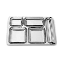 Kırılmaz Metal Yemek Tabldot Tabağı 5 Bölmeli Nocolor-98eac97f