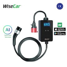 Wisecar Wtp3 22 & 11 Kw Taşınabilir Yapay Zeka Destekli Akıllı Elektrikli Araç Şarj Cihazı Mobil Uygulama & Wisecar Aı 22 kw