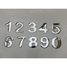 4.2 Cm Metal Krom Yapışkanlı 1,1,2,3,4,5,6,7,8,9,0