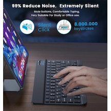 Willowhaven Bluetooth Kablosuz Klavye Fare Android Ios Samsung Xiaomi Tablet İçin İpad Uyumlu Air Sky Blue Keyboard Korean Language