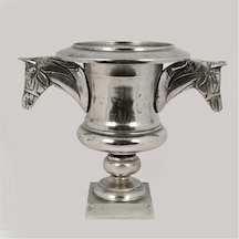 Vitale Metal Silver Atlı Vazo 24 37 31 Cm Renkli
