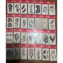 Airbrush Tattoo Minimal Yapıştırma Geçici Dövme Seti 30'lu Seri6