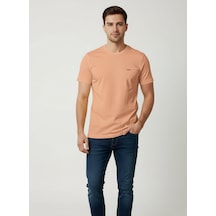 Vigoss Erkek Battal O Yaka Basıc T-shırt B3124-03370 Açık Turuncu