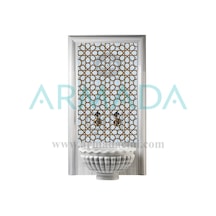 Armada Çini 60X100 CM Sp 89-V Sarı Beyaz Serigraf Türk Hamam Pano