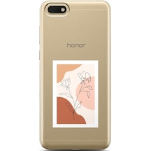Honor 7s Nude Gül Tasarımlı Süper Şeffaf Telefon Kılıfı Çok Renkli