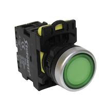 EUROWEST Ew-55-10L 1No Yaylı Led Işıklı Butonu (Yeşil)