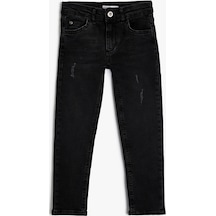 Koton Kot Pantolon Pamuklu Cepli - Slim Jean Siyah 4skb40001td 4SKB40001TD999 Siyah