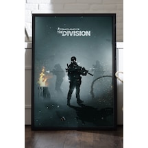 Tom Clancy's The Division Siyah Ahşap Çerçeveli Poster, Dekoratif Oyun Duvar Tablosu