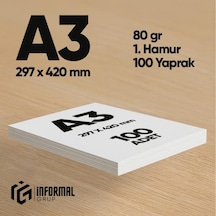 İnformal Fotokopi Kağıdı Premium Kalite A3 80 Gr 100 Yaprak