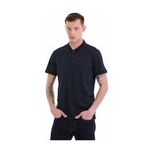 Hatemoğlu Lacivertvert Regular Fit Cepli Polo Yaka Merserize Pamuk T-Shirt 353 Lacivert