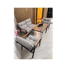 Gül Metal Bahçe Koltuk Takımı 2+1+1 Masalı Balkon Teras Cafe Oturma Grubu