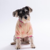 Krem Çiçek Desenli Soft Garden Sweat Dar Kalıp Kedi Köpek Sweati Kedi Köpek Kıyafeti Köpek Peluşu Sıcak Tutan Sweat