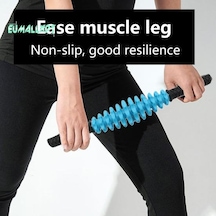 Kırmızı Kaymaz Saplı Yıkanabilir Yoga Çubuğu - Derin Rahatlama, Ayarlanabilir Dişli, 12 Tekerlek, Ev İçin Spor Salonu Egzersiz Masaj Silindiri Kırmızı