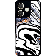 Oppo A5 Pro Beyaz Mermer Tasarımlı Glossy Telefon Kılıfı Çok Renkli