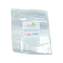 Lüks Kaşık Sert Plastik Çorba Kaşığı 1654 Mm Şeffaf 100 Adet 1 Paket