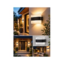 Yl83-2032 Pergamon 12w Led Dış Mekan Duvar Apliği 3200k Gün Işığı 1080 Lümen Ip65 Dekoratif Bahçe Balkon Teras Aydınlatma - 920696447 Diğer
