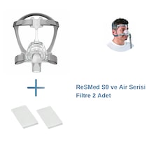 Resmed Mirage Fx CPAP Burun Maskesi + S9 ve Air Serisi Filtre 2'li