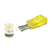 Büro Ev Ofis Network Bağlantısı İçin 100adet Sarı Ez Rj45 Cat6 Konnektör