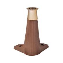 Zirve Çizgili Plastik Ayak Baza Koltuk Ayağı 6 Ad. 20Cm Ceviz