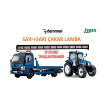 Oto Kurtarıcı + İş Makinası Çakar Lamba 120Cm Sarı+Sarı 8 Fonksiy