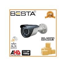 2 Mp 1080p 18 Smd Led Bullet Ahd Güvenlik Kamerası 10 Adet Koli